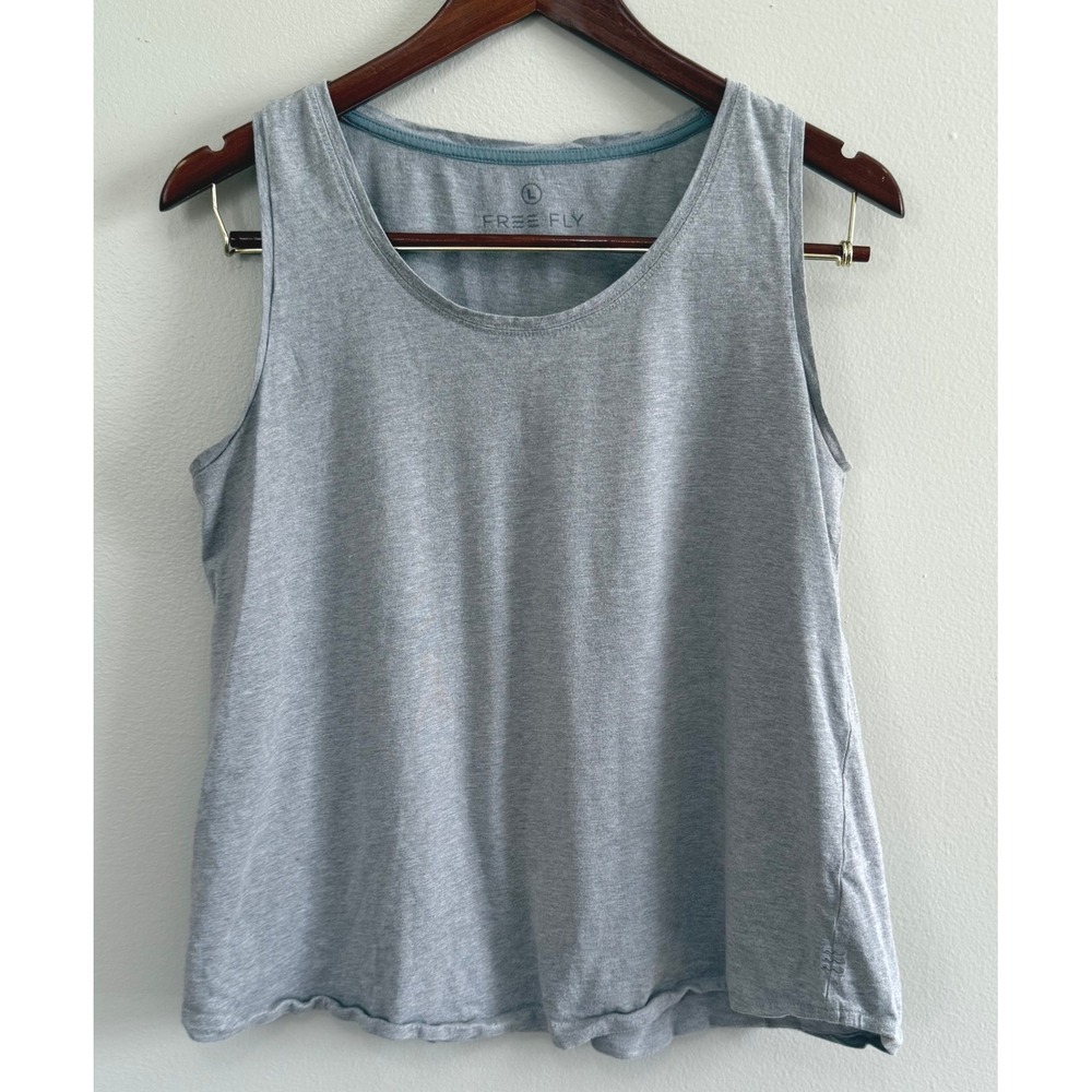 Free Fly Women's Bamboo Cotton‎ Tank Sz L Casual Basic Travel Comfort Capsule